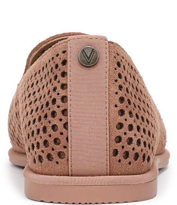 バイオニック レディース シューズ パンプスエード ローファー Vionic Willa 20 Perforated Suede Slip On Loafers Mocha Mousse モカ