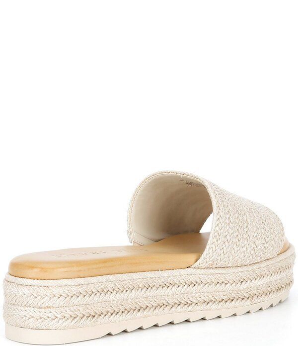 ジャンビニ レディース シューズ パンプス プラットフォーム サンダル Gianni Bini Karsten Raffia Espadrille Platform Slide Sandals Natural