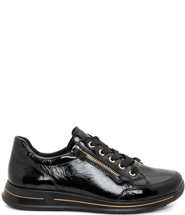 アラ レディース シューズ スニーカー レザー ara Oleanna Patent Leather Side Zip Sneakers Black ブラック アラ レディース シューズ スニーカー レザー ara Oleanna Patent Leather Side Zip Sneakers Black ブラック