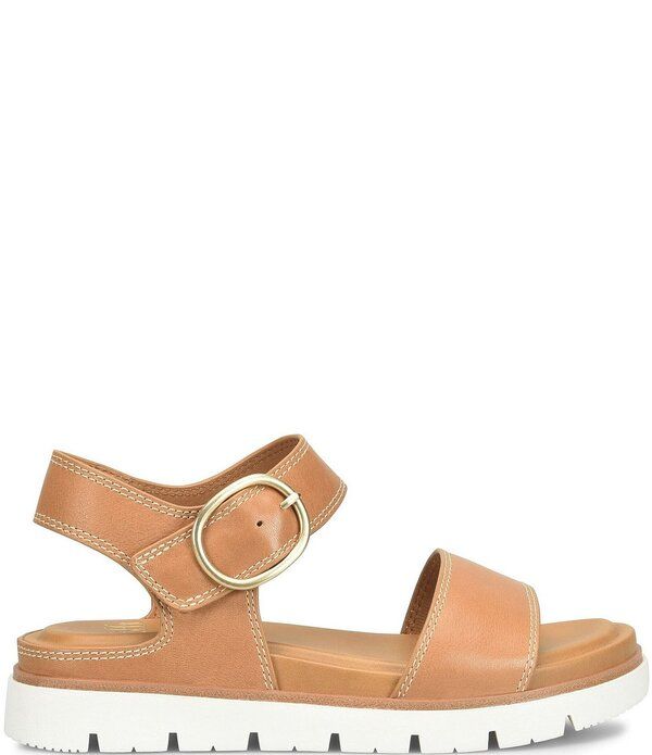 ソフト レディース シューズ パンプス サンダル アンクル レザー Sofft Gweneth Leather Ankle Strap Sandals Caramel