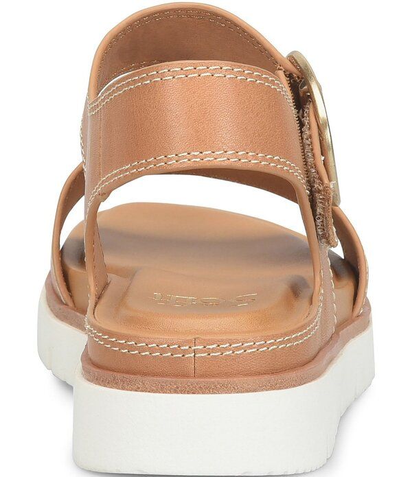 ソフト レディース シューズ パンプス サンダル アンクル レザー Sofft Gweneth Leather Ankle Strap Sandals Caramel