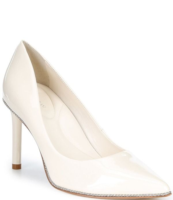 アントニオ メラーニ レディース シューズ ヒール レザー Antonio Melani Kelly Patent Leather Ball Chain Pointed Toe Pumpsweet Cream クリーム
