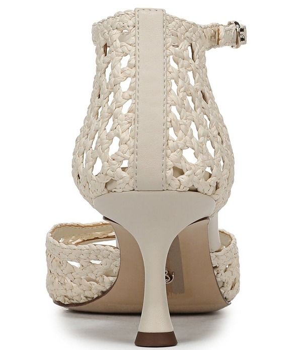 サムエデルマン レディース シューズ ヒール ラップワンピース サンダル アンクル Sam Edelman Peyton Woven Raffiankle Wrap Dressandals Modern Ivory アイボリー