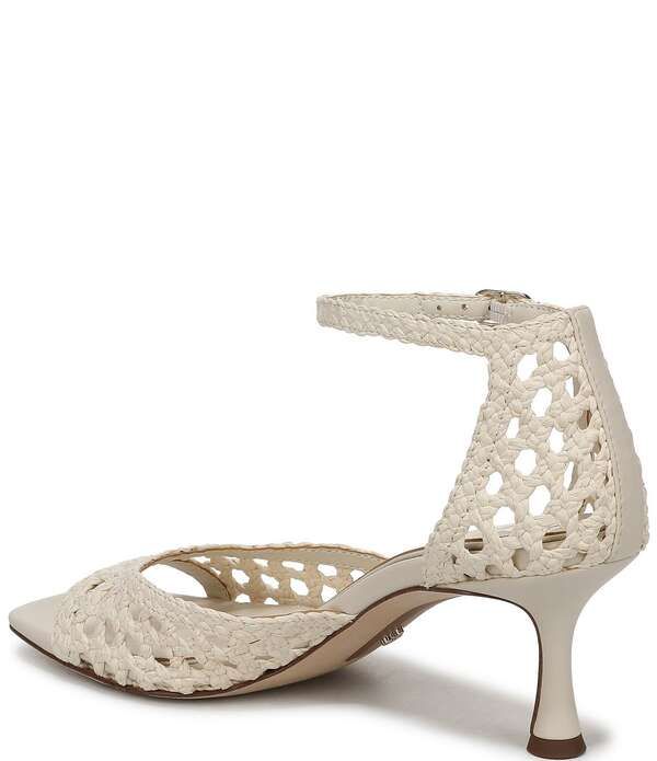 サムエデルマン レディース シューズ ヒール ラップワンピース サンダル アンクル Sam Edelman Peyton Woven Raffiankle Wrap Dressandals Modern Ivory アイボリー