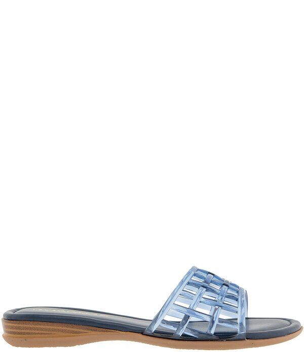 アンドレアース レディース シューズ パンプス サンダル Andre Assous Nabil Caged Jelly Flat Slide Sandals Navy ネイビー アンドレアース レディース シューズ パンプス サンダル Andre Assous Nabil Caged Jelly Flat Slide Sandals Navy ネイビー