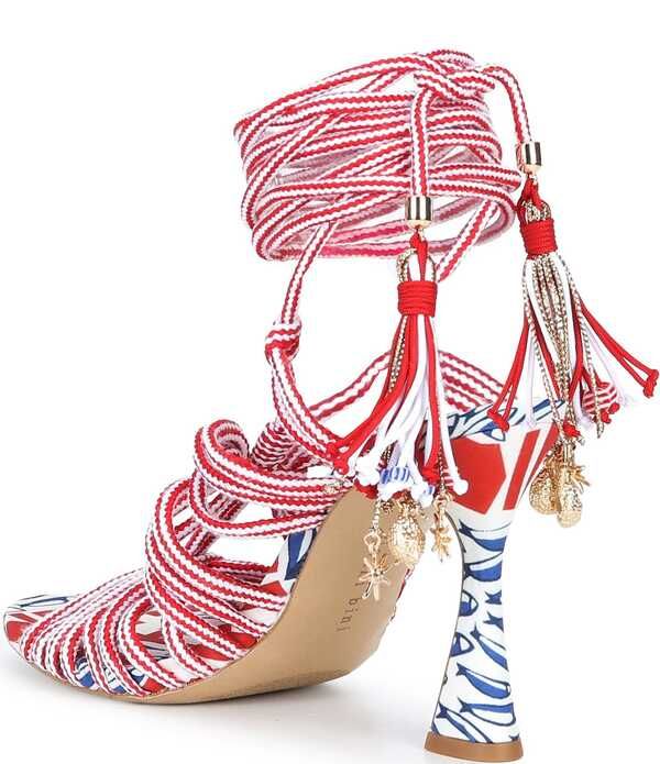 ジャンビニ レディース シューズ ヒール プリント サンダル アンクル Gianni Bini Haiku Striped Tassel Ankle Wraprintedressandals WhiteRed ホワイト ジャンビニ レディース シューズ ヒール プリント サンダル アンクル Gianni Bini Haiku Striped Tassel Ankle Wraprintedressandals WhiteRed ホワイト