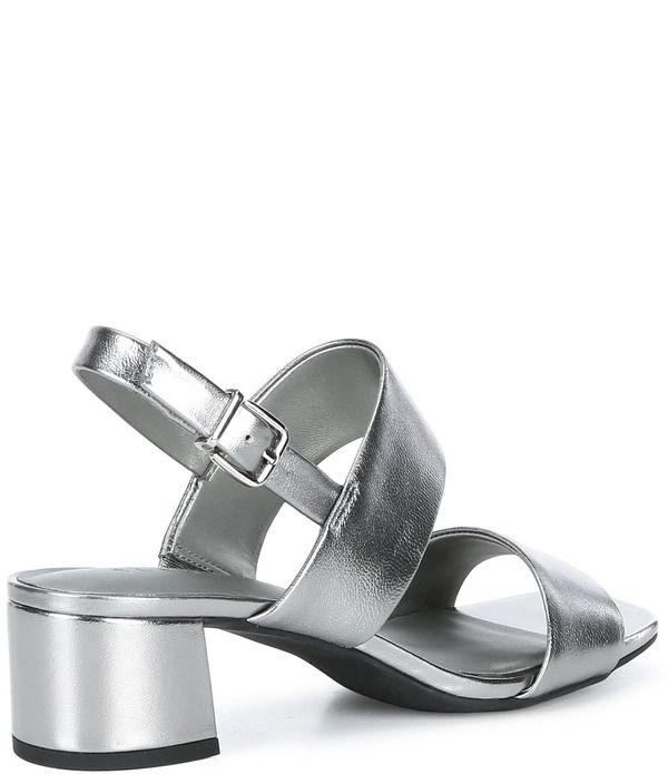 アレックスマリー レディース シューズ ヒール サンダル レザー Alex Marie Barb Leather Double Banded Block Heel Sandals Pewter ピューター