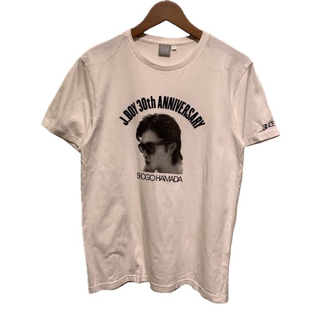 【中古】　SH　浜田省吾　Tシャツ　半袖　カットソー　トップス　クルーネック　プリント　ジャケ写　アーティスト　(C)Rood and Sky　古着　/1103
