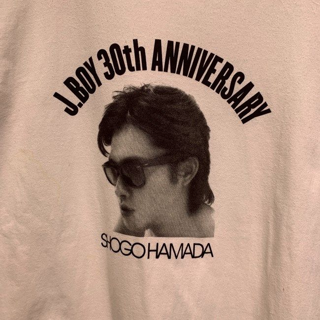 【中古】　SH　浜田省吾　Tシャツ　半袖　カットソー　トップス　クルーネック　プリント　ジャケ写　アーティスト　(C)Rood and Sky　古着　/1103