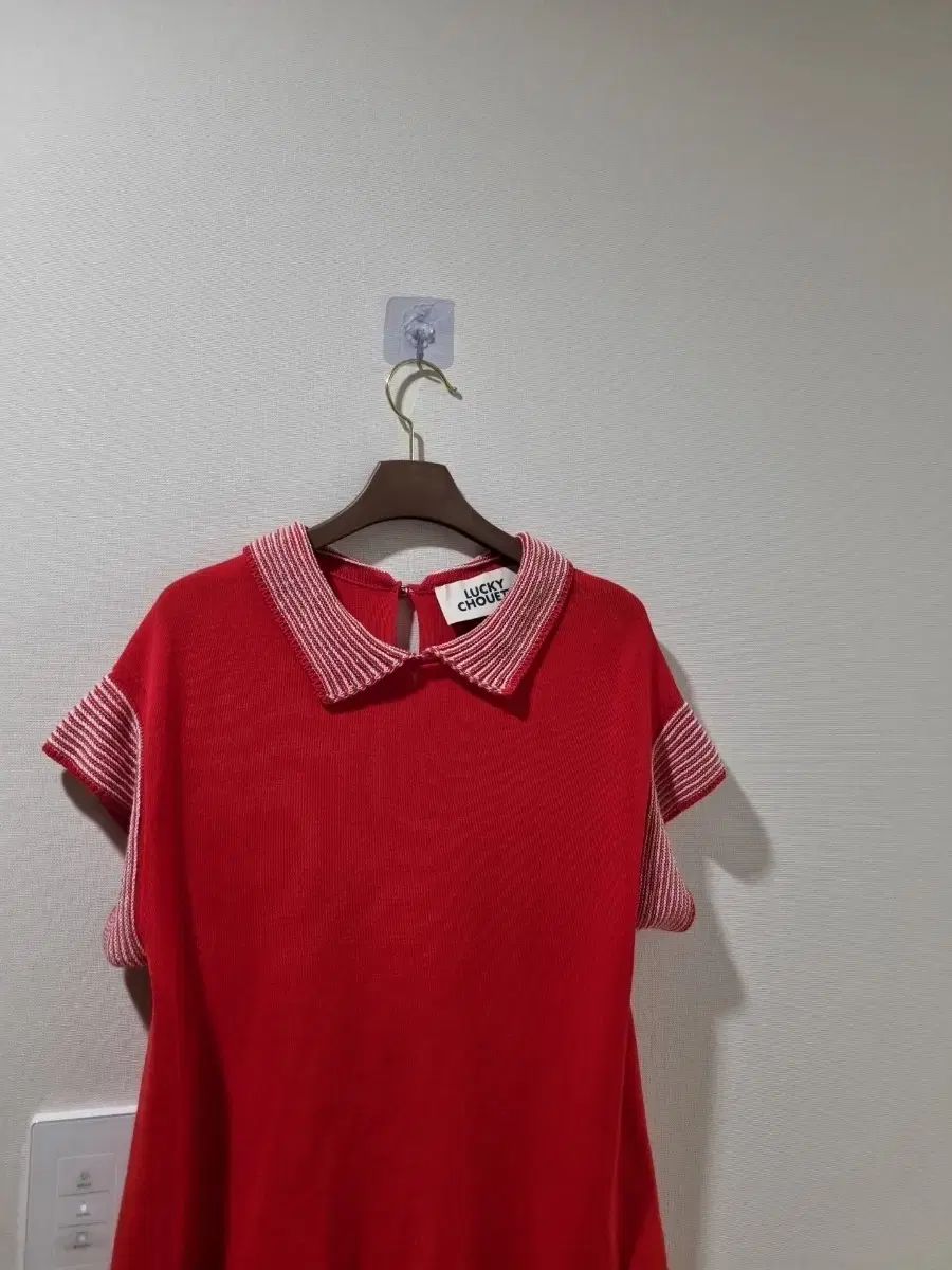 LUCKY CHOUETTE ラッキーシュエトゥ レッド サマーニット FREE