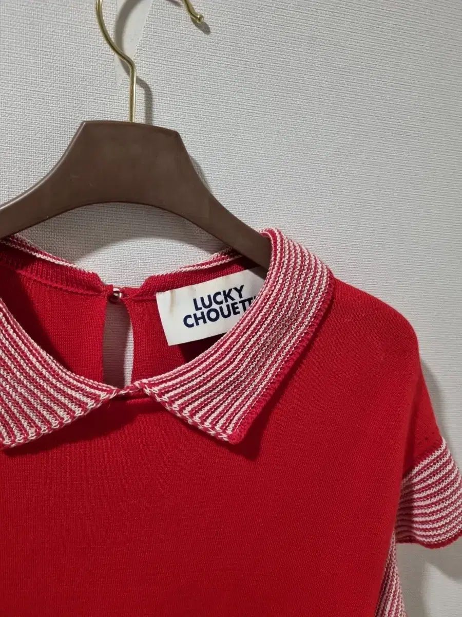 LUCKY CHOUETTE ラッキーシュエトゥ レッド サマーニット FREE