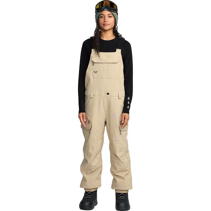 ボルコム レディース ボトムス カジュアルパンツ オーバーオール Volcom Creston 3D Stretch Bib Overall Womens Oatmeal オートミール