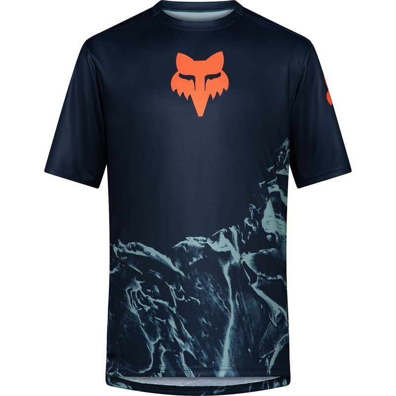 フォックスレーシング メンズ トップス Tシャツ 半袖 ジャージー Fox Racing Ranger ShortSleeve Jersey Mens Arctic Blue Image Print ブルー