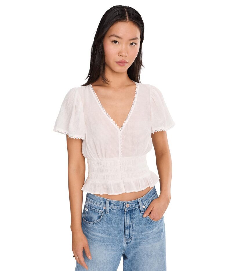 ペイジ レディース トップス シャツ Paige Rive Top White ホワイト
