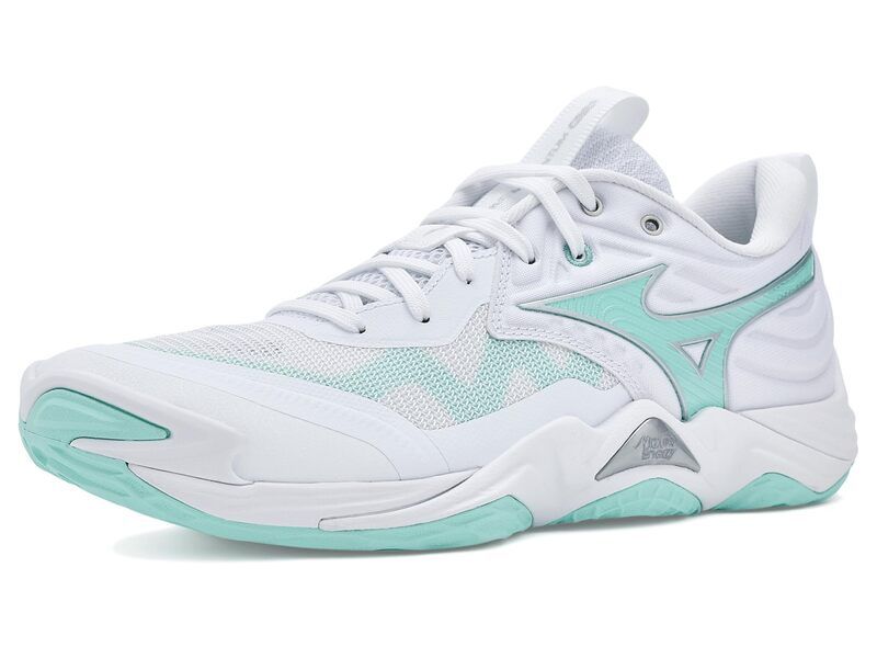 ミズノ レディース シューズ スニーカー Mizuno Wave Momentum 4 Elite WhiteBlue Tint ホワイト