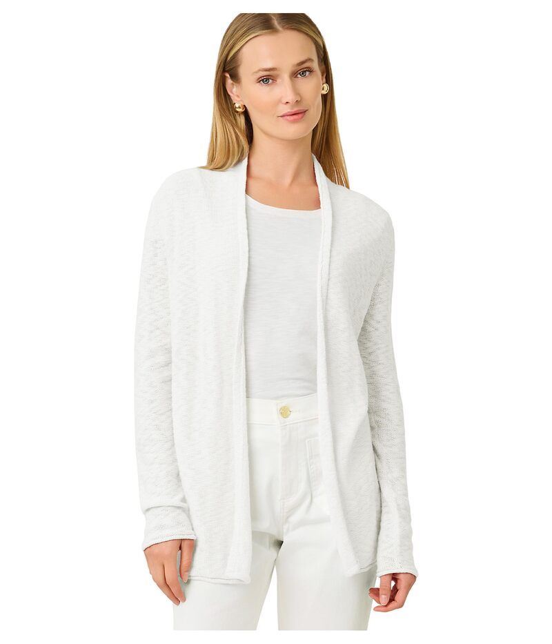 リリーピュリッツァー レディース アウター ニット・セーター Lilly Pulitzer Faretta Long Length Cardi Resort White ホワイト