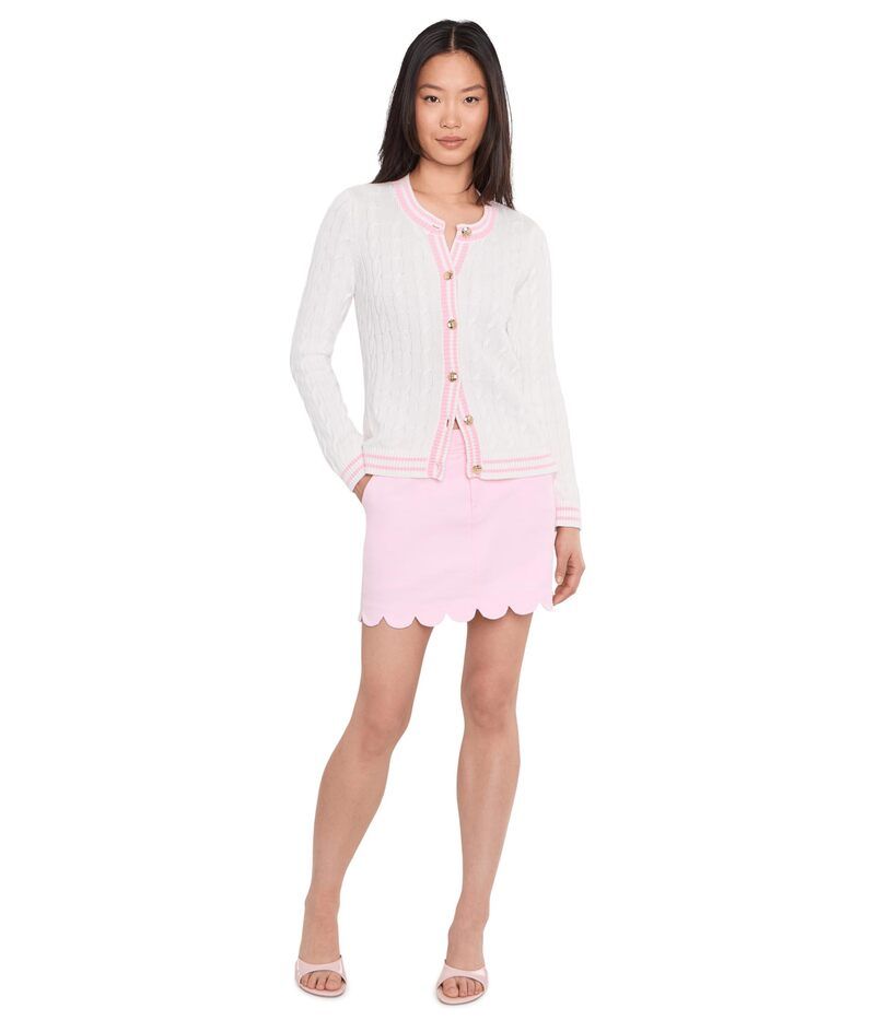 リリーピュリッツァー レディース アウター ニット・セーター クルーネック カーディガン Lilly Pulitzer Brockton Crew Neck Cardigan Resort White X ホワイト リリーピュリッツァー レディース アウター ニット・セーター クルーネック カーディガン Lilly Pulitzer Brockton Crew Neck Cardigan Resort White X ホワイト