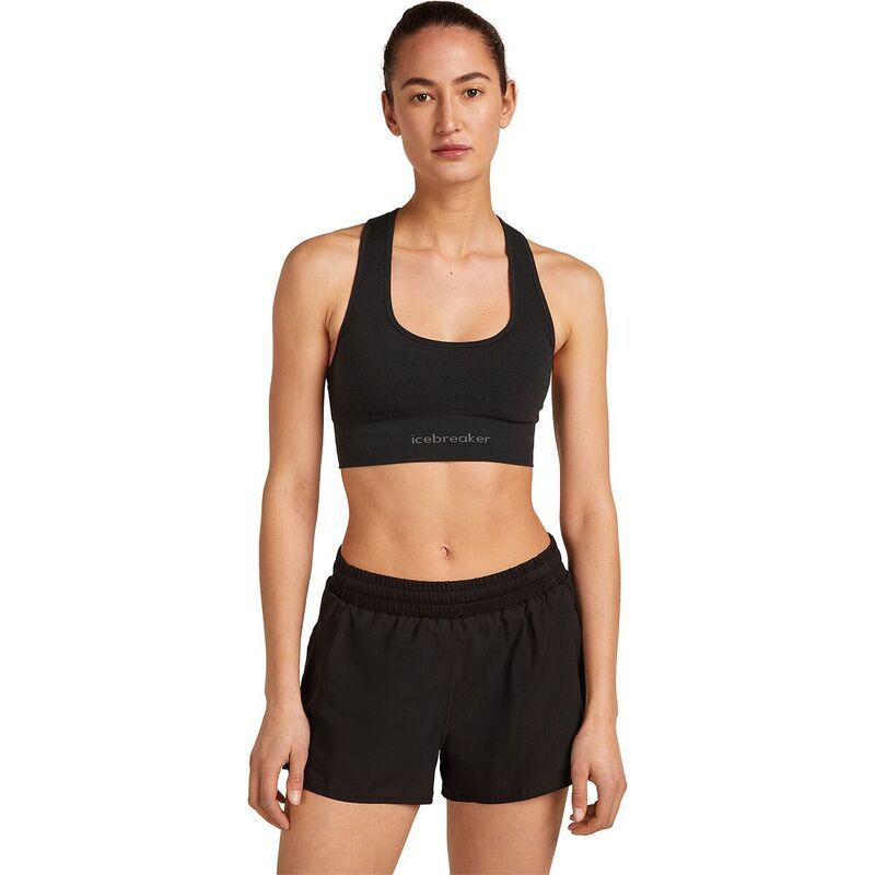アイスブレーカー レディース アンダーウェア ブラジャー ニット Icebreaker Merino Blend 260 Zoneknit Seamless Bra Womens Black ブラック