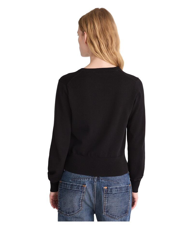 メイドウェル レディース アウター ニット・セーター コットン カーディガン Madewell ButtonFront Cardigan in 100 Cotton Jet Black ブラック