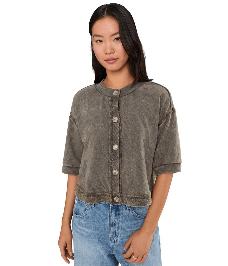 マイケルスターズ レディース アウター ニット・セーター カーディガン Michael Stars Marlowide Sleeve Cardigan Dark Caper