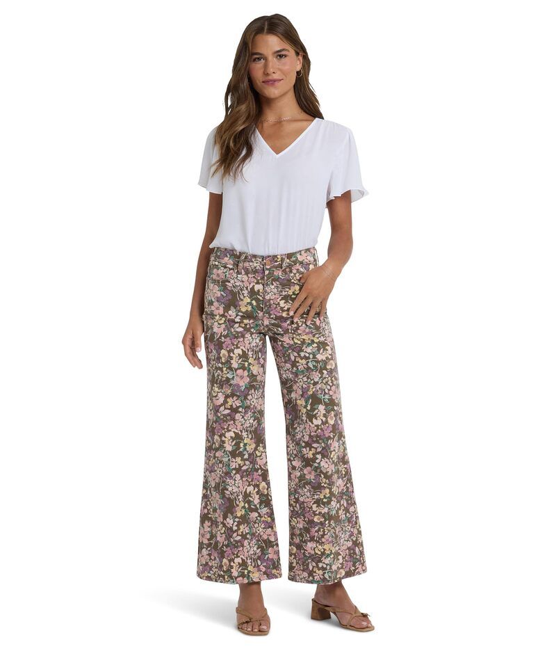 エヌワイディージェイ レディース ボトムス デニムパンツ アンクル ジーンズ NYDJ Mia Palazzo Ankle Jeans in Earth Blooms Earth Blooms