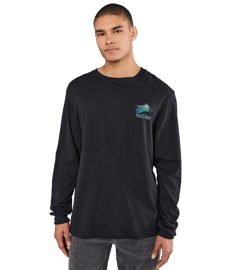 ソルティークルー メンズ トップス シャツ Salty Crew Mahi Surface Long Sleeve Black ブラック
