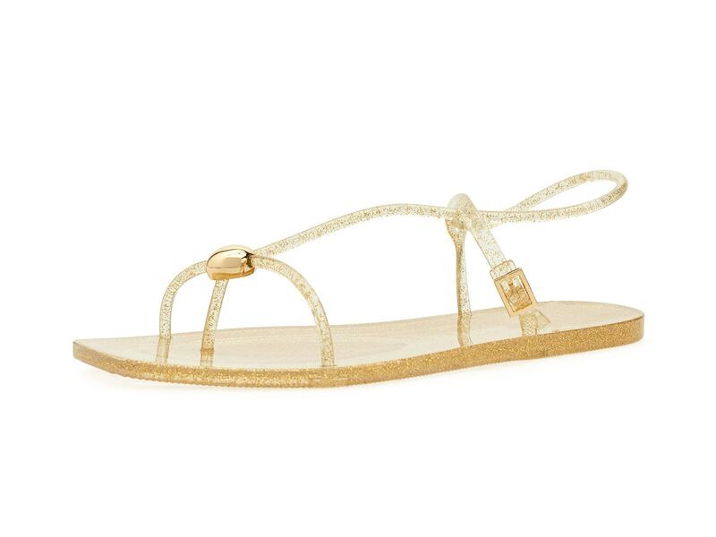 ナインウェスト レディース シューズ サンダル Nine West Shells ClearGold Glit ゴールド