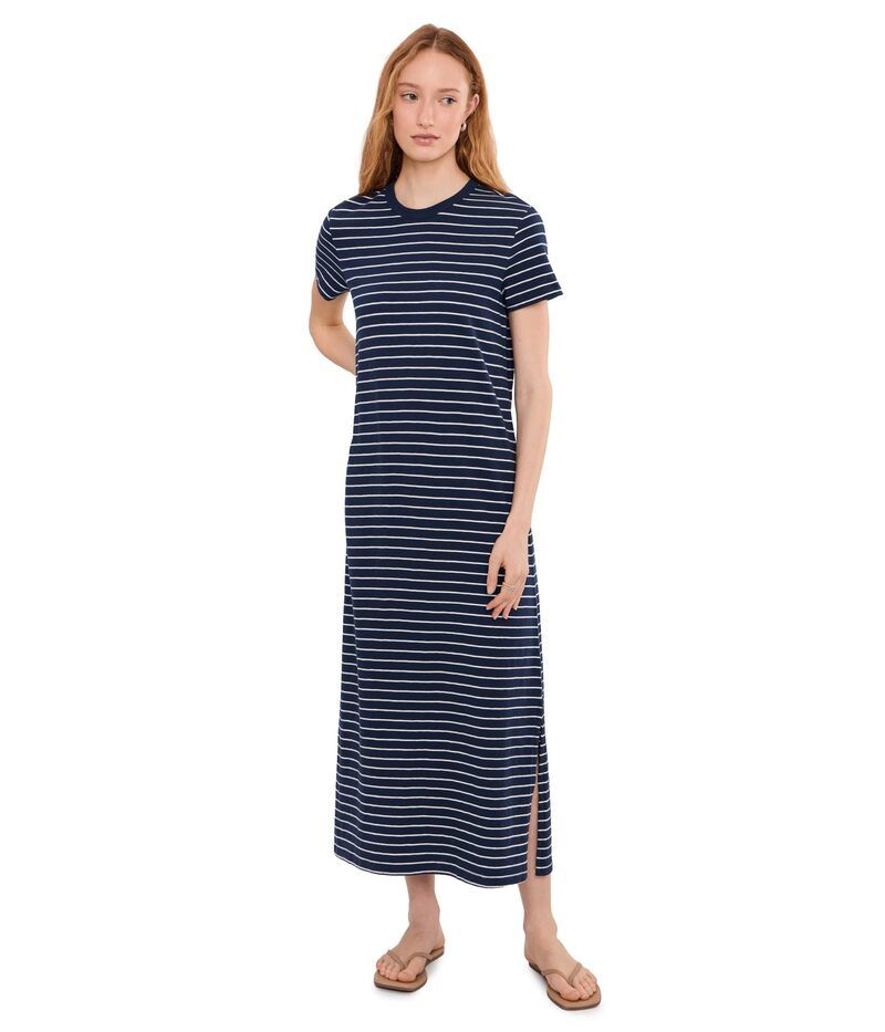 パクト レディース トップス ワンピース Tシャツ コットン マキシ PACT Organicotton Slub Easy Tee Maxi Dressaranac Stripe ストライプ