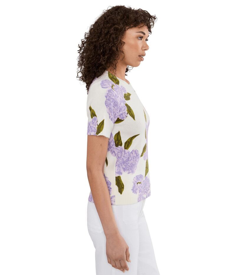 セセ レディース アウター ニット・セーター CeCe Short Sleeve Hydrangea Sweater Orchod Petal セセ レディース アウター ニット・セーター CeCe Short Sleeve Hydrangea Sweater Orchod Petal