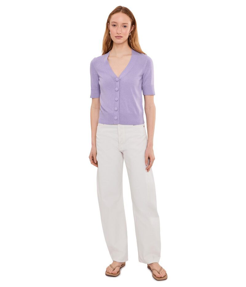 セセ レディース アウター ニット・セーター カーディガン CeCe Short Sleeve Button Front Cardigan French Lavender ラベンダー セセ レディース アウター ニット・セーター カーディガン CeCe Short Sleeve Button Front Cardigan French Lavender ラベンダー