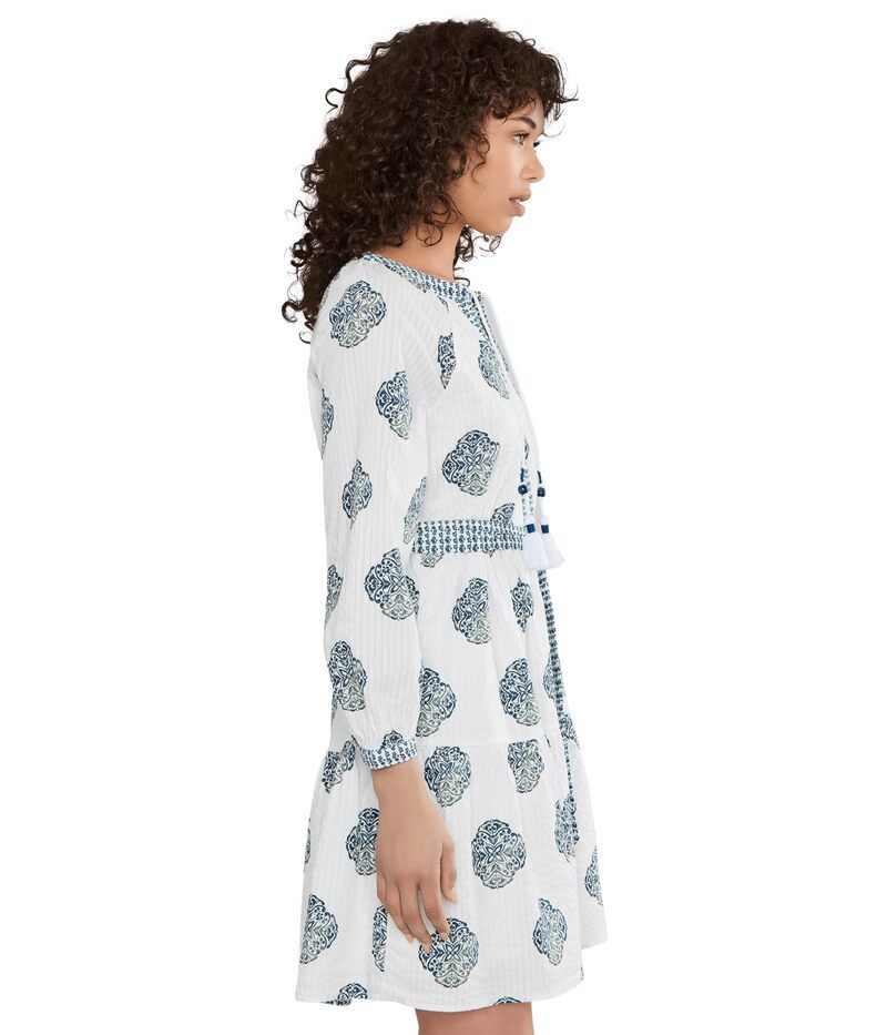 トッミーバハマ レディース トップス ワンピース Tommy Bahama Mosaic Shores Long Sleeve Short Dress White ホワイト トッミーバハマ レディース トップス ワンピース Tommy Bahama Mosaic Shores Long Sleeve Short Dress White ホワイト