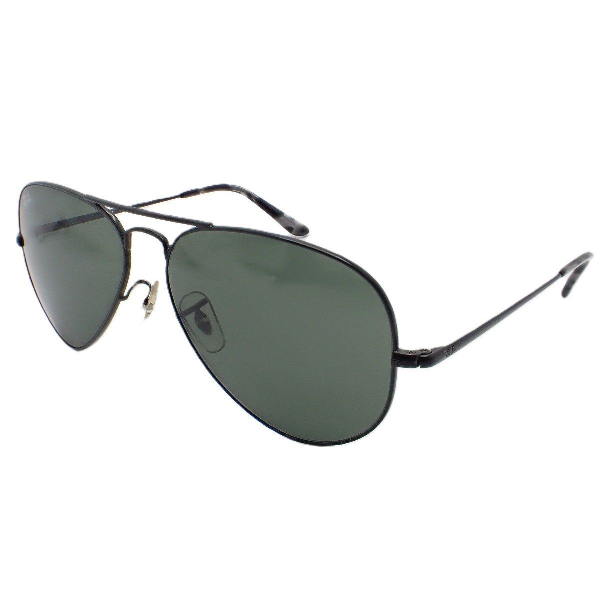 Ray-Ban レイバン サングラス RB3689 アビエイターメタルⅡ ブラック系 グリーン系レンズ【いおき質店】