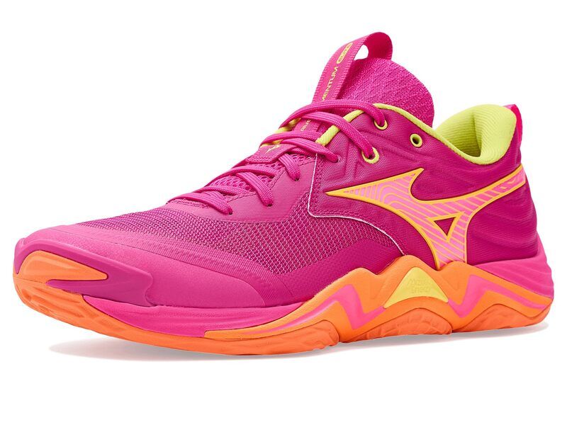 ミズノ メンズ シューズ スニーカー Mizuno Wave Momentum 4 Elite Pink TetraFort ピンク