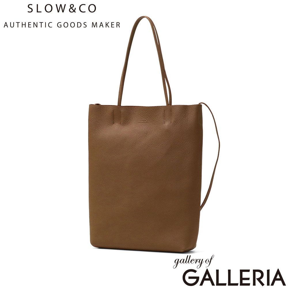 SLOW トートバッグ 大きめ A4 スロウ バッグ トート 通勤 2WAY レザー ショルダー 軽量 日本製 ブランド Shrink Utility Tote Bag M 858S57R CHOCO