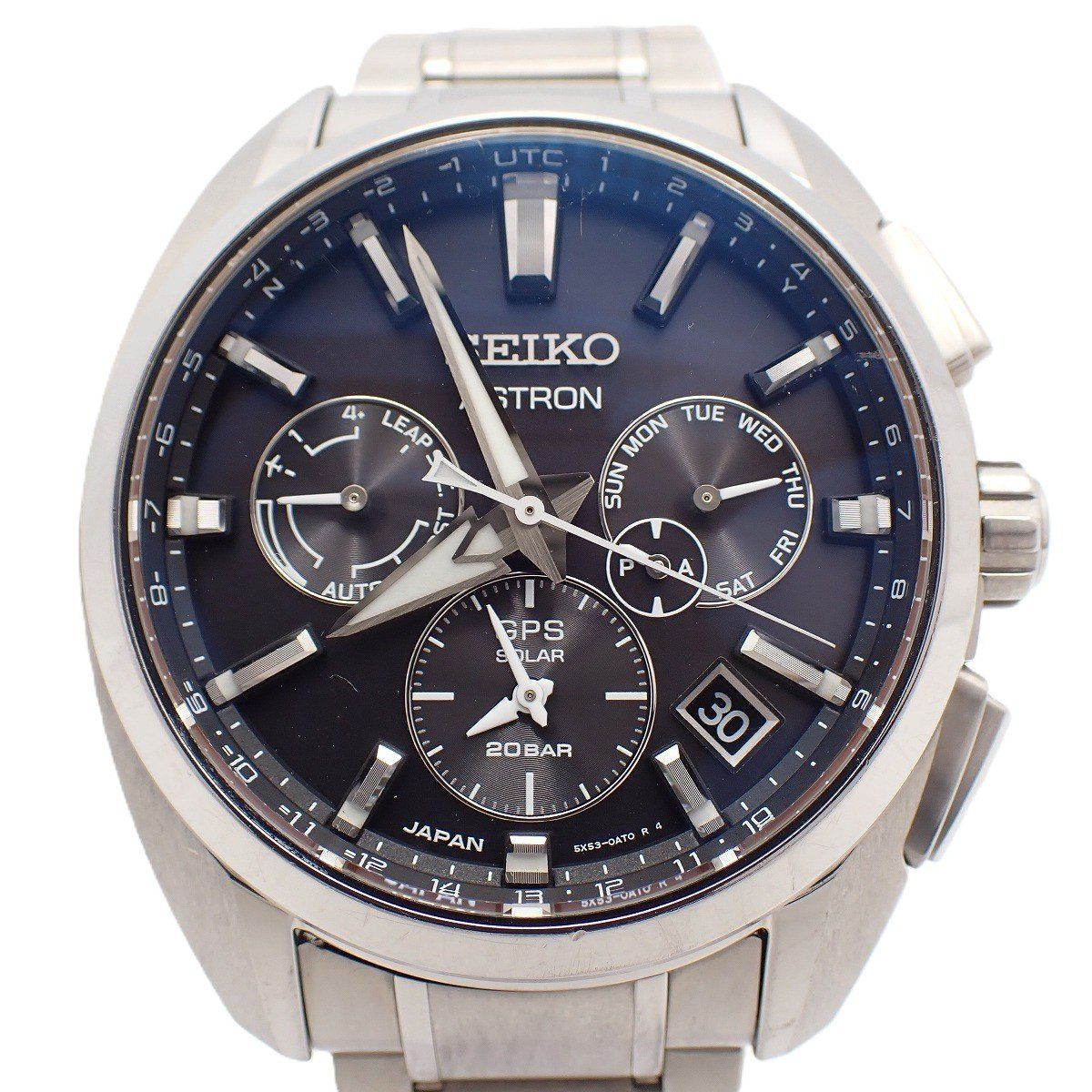 SEIKO セイコー アストロン 5Xシリーズ GPS衛星電波ソーラー メンズ 腕時計 チタン 黒文字盤 SBXC067 / 5X53-0AV0【いおき質店】