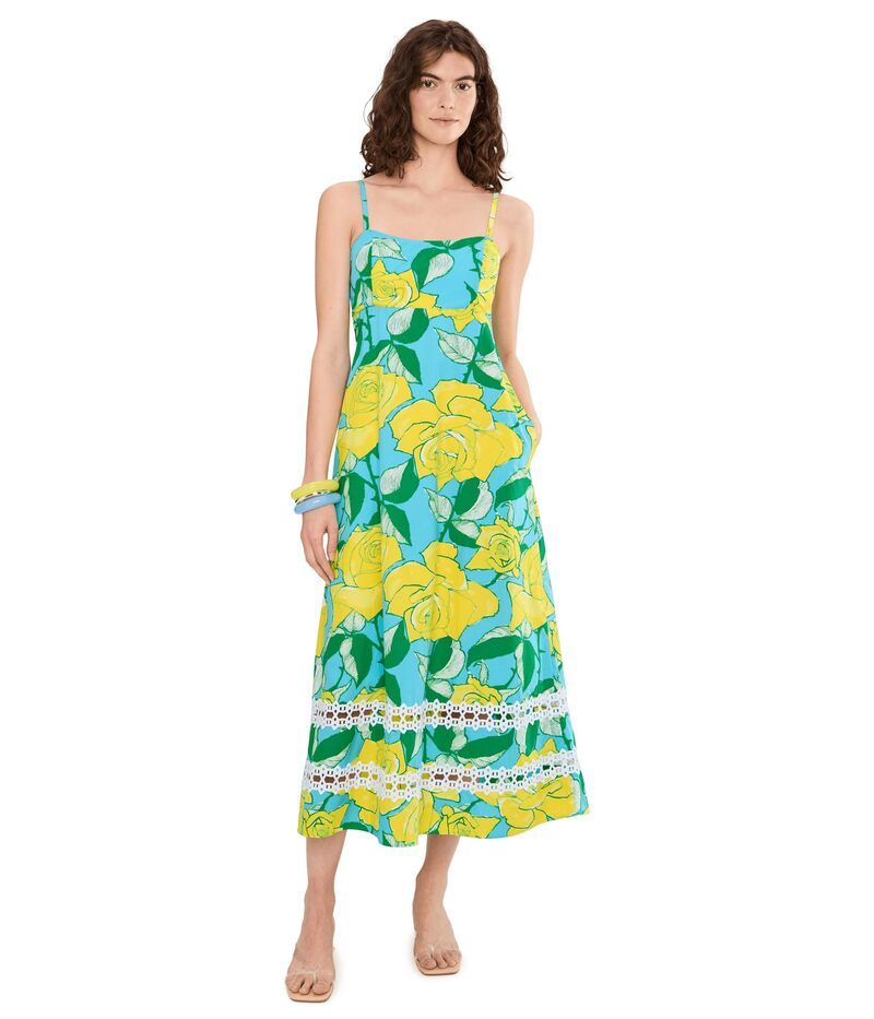 リリーピュリッツァー レディース トップス ワンピース ミディ Lilly Pulitzer Haliey Midi Dress Blue Curacao Ro ブルー