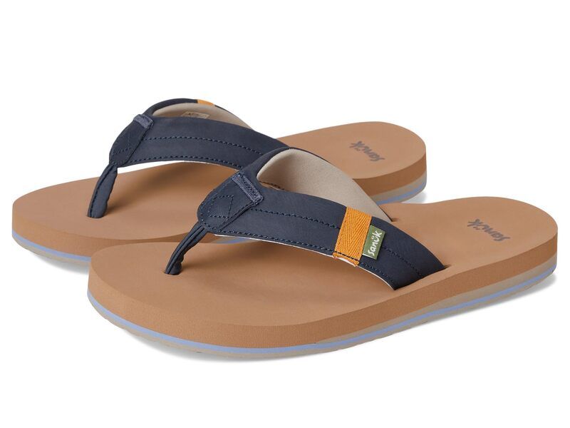 サヌーク メンズ シューズ スリッポン・ローファー Sanuk Sawyer Navy Retro ネイビー