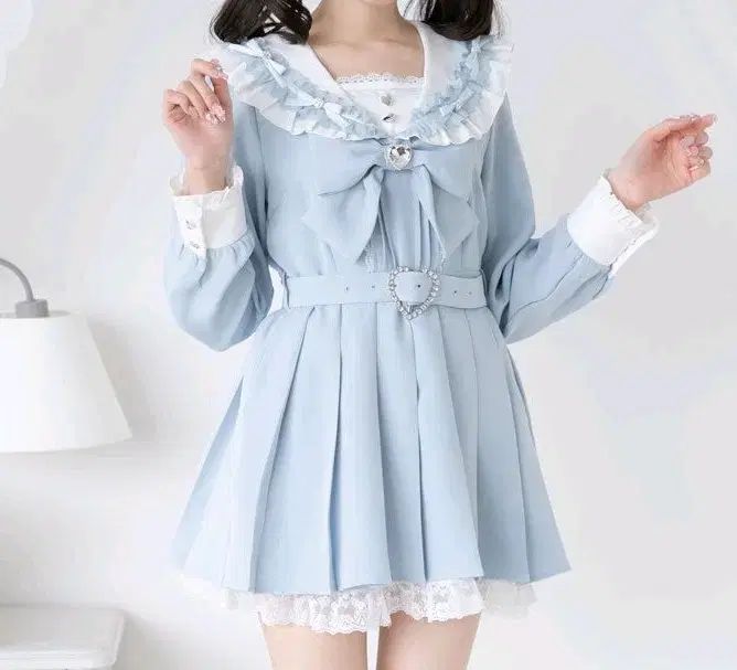 ディアマイラブ セーラーワンピース スカイブルー 量産型地雷系 日本ブランド DEAR. MY LOVE