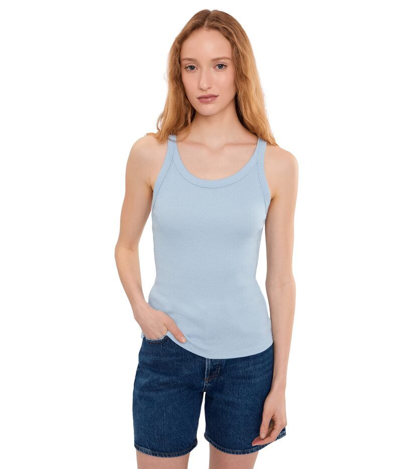 マイケルスターズ レディース トップス シャツ Michael Stars Nicole Wide Crew Tank Cloud