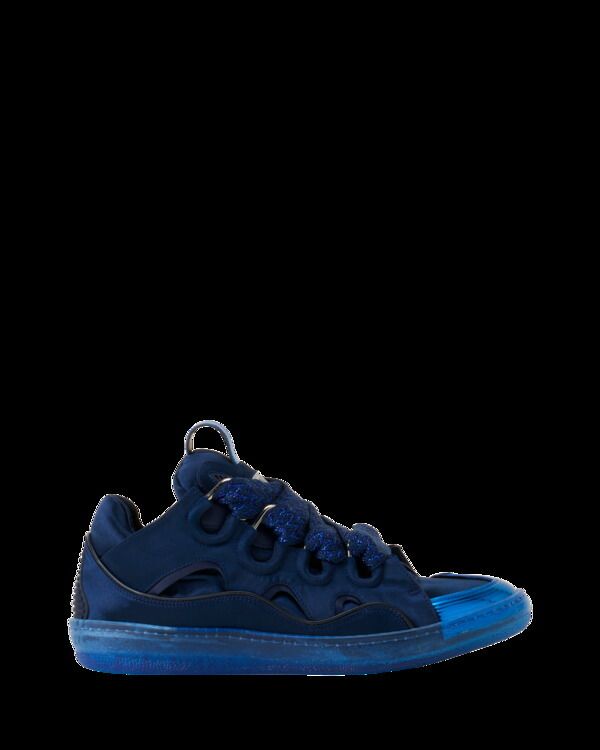 ランバン レディース シューズ スニーカー サテン Lanvin Curb Sneakers In Satin Blue ブルー