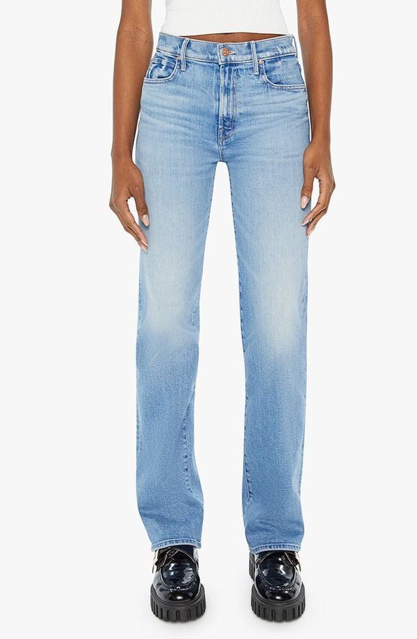 マザー レディース ボトムス デニムパンツ ストレート ハイウエスト ジーンズ MOTHER The Kick It High Waistraight Leg Jeans Tarotime