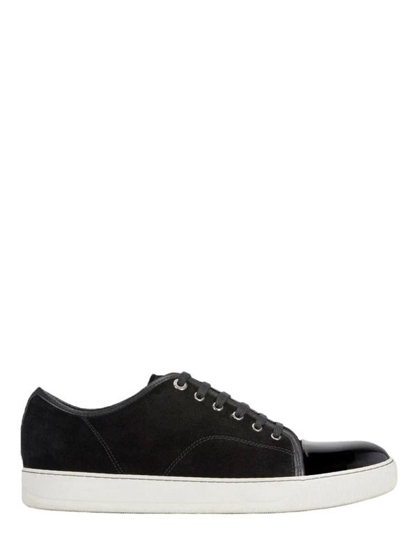 ランバン メンズ シューズ スニーカー スエード レザー Lanvin Dbb1 Suede And Patent Leather Sneakers Black ブラック