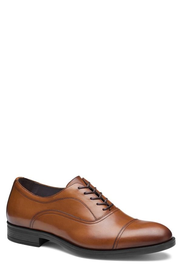 ジョンストンアンドマーフィー メンズ シューズ オックスフォード キャップ Johnston Murphy Conlin Cap Toe Oxford Lightan Full Grain タン