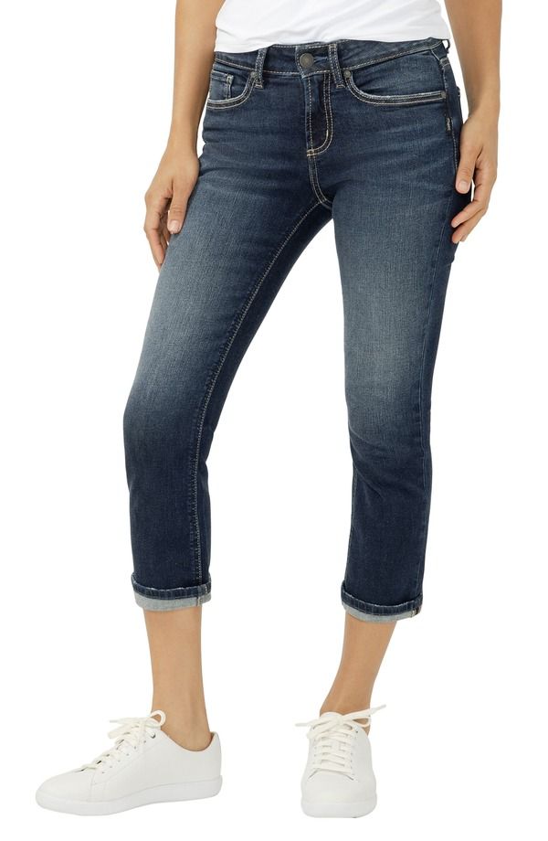 シルバー ジーンズ レディース ボトムス デニムパンツ キャップ Silver Jeans Co Suki Curvy Mid Rise Capri Jeans Florida