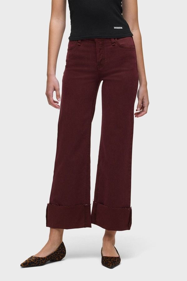 ハドソンジーンズ レディース ボトムス レギンス ワイドレッグ アンクル Hudson Jeans Rosie High Rise Wide Leg Ankle Cuff Port Royal