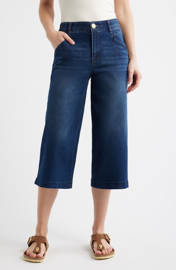 ウィットウィズダム レディース ボトムス デニムパンツ ワイドレッグ ジーンズ Wit Wisdom Wyatt Skyrise VPocket Wide Leg Jeans Indigo インディゴ