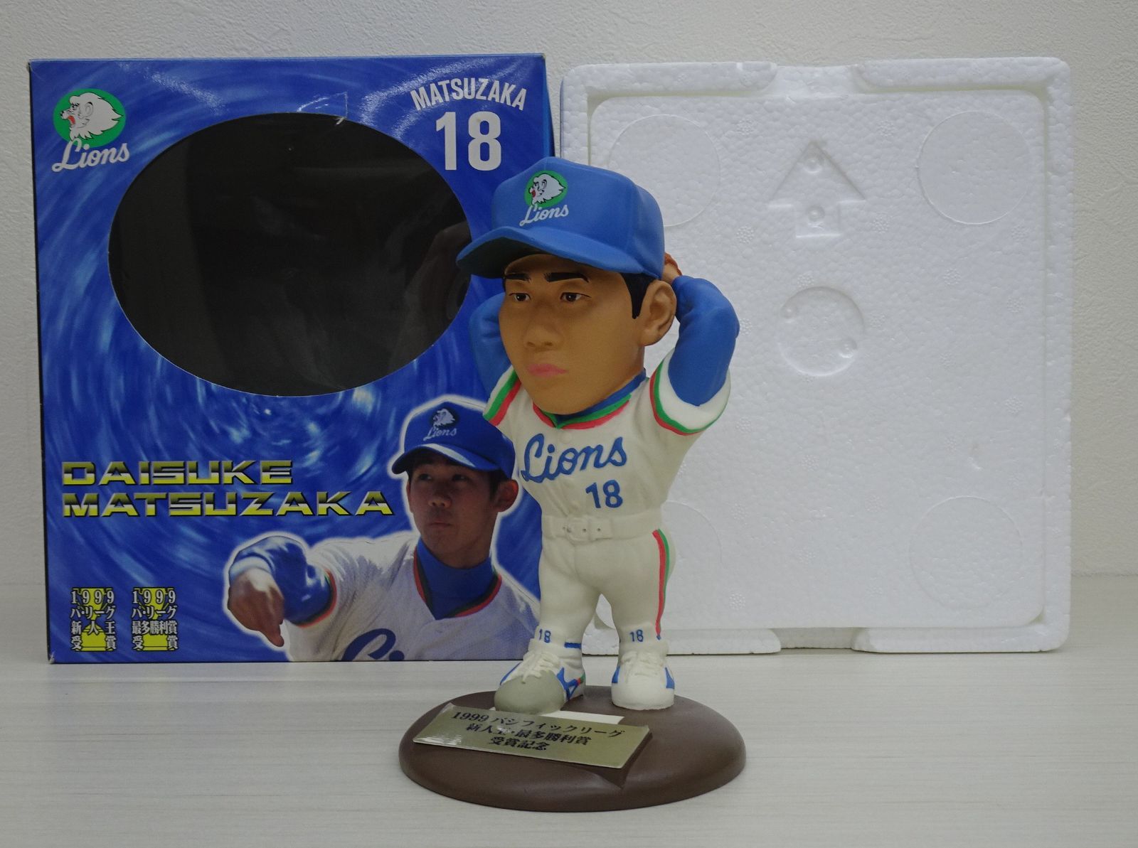松坂大輔 フィギュア 1999年 パシフィックリーグ 新人王・最多勝利賞 受賞記念 西武ライオンズ HAO COLLECTION　中古品