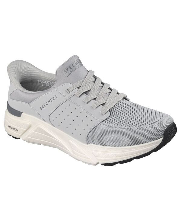 【送料無料】 スケッチャーズ メンズ スニーカー シューズ Mens SlipIns Rovino Lite Dress in Knit Casual Sneakers from Finish Line Light Gray White