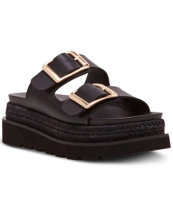 マッデンガール レディース シューズ サンダル プラットフォーム Madden Girl Mythiccal Platform Espadrille Footbed Sandals Black ブラック