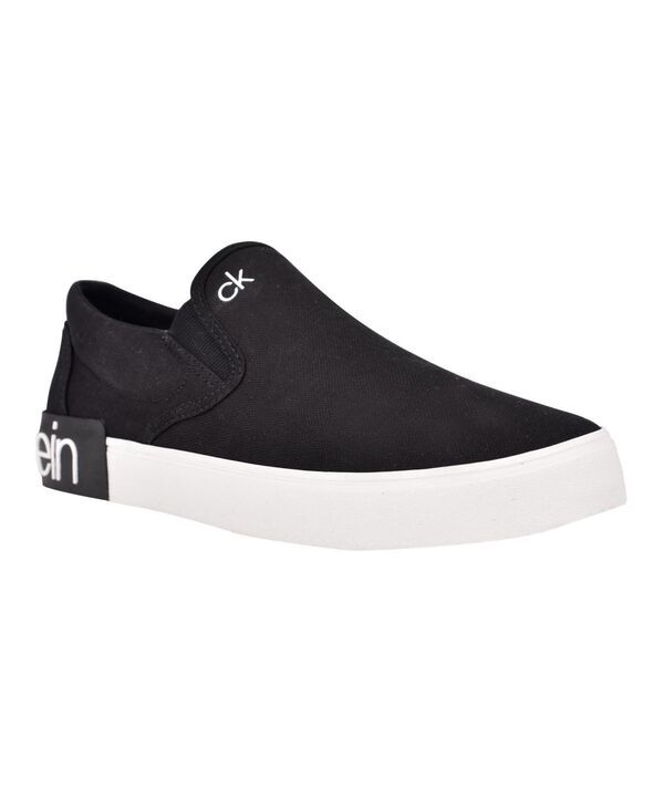 カルバンクライン メンズ シューズ スニーカー Calvin Klein Mens Ryor Casual SlipOn Sneakers Black ブラック